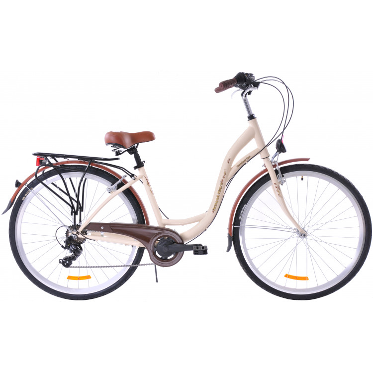Mestský bicykel 28 Kozbike Holland Retro S-6 Krémová